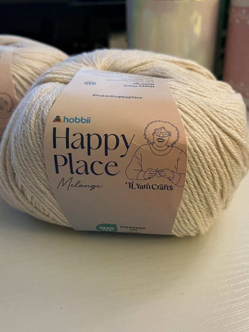 HOBBII Happy Place Melange Yarn #26 Almond - 2 balls